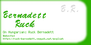 bernadett ruck business card